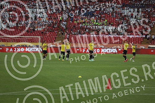 The rematch of the second round of qualifications for the Champions League between FC Red Star and FC Kairat is played at the Rajko Mitic Stadium.Revans utakmica drugog kola kvalifikacija za Ligu sampiona izmedju FK Crvene zvezde i FK Kairat igra s