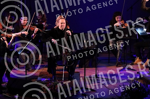 The concert of the chamber ensemble of 13 strings and Denis Shapovalov (cello and electric cello) as part of the 53rd edition of BEMUS was held in the great hall of Kolarac's endowment, and Shapovalov performed a program - 