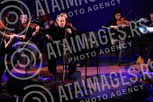 The concert of the chamber ensemble of 13 strings and Denis Shapovalov (cello and electric cello) as part of the 53rd edition of BEMUS was held in the great hall of Kolarac's endowment, and Shapovalov performed a program - 