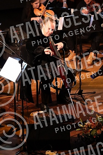 The concert of the chamber ensemble of 13 strings and Denis Shapovalov (cello and electric cello) as part of the 53rd edition of BEMUS was held in the great hall of Kolarac's endowment, and Shapovalov performed a program - 