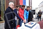 The 112th birthday of the Olympic Committee of Serbia was marked on the plateau in front of the Hotel Moskva.

112. rodjendan Olimpijskog komiteta Srbije obelezen je na platou ispred hotela Moskva.
