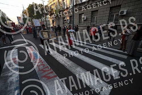 Litany for the salvation of Serbia, during which citizens who oppose the holding of the Europride event walked from the building of the Patriarchate of the Serbian Orthodox Church to the Church of St. Sava.Litije za spas Srbije u okviru koje su gra