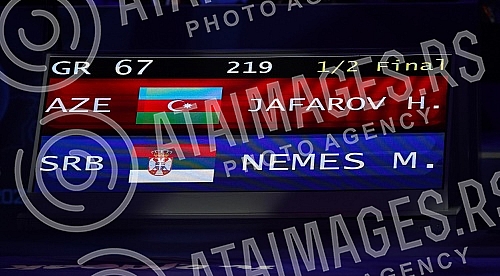 The opening ceremony of the World Wrestling Championship was held in the Stark Arena.Ceremonija svecanog otvaranja Svetskog prvenstva u rvanju odrzana u Stark areni.