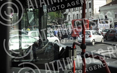 Protest drivers in Belgrade due to high fuel prices.Protest vozaca u Beogradu zbog visoke cene goriva 