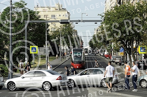 Protest drivers in Belgrade due to high fuel prices.Protest vozaca u Beogradu zbog visoke cene goriva 