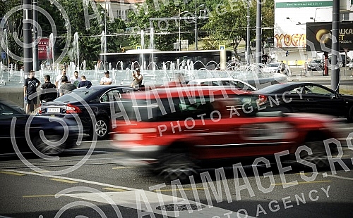 Protest drivers in Belgrade due to high fuel prices.Protest vozaca u Beogradu zbog visoke cene goriva 