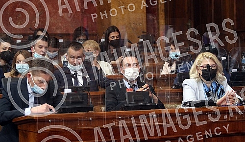 The Prime Minister of the Republic of Serbia, Ana Brnabic, and members of the Government, are answering questions from MPs in the House of the National Assembly.Predsednica Vlade Republike Srbije Ana Brnabic sa clanovima vlade, odgovara na pitanja 