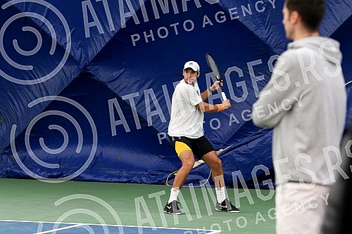 The beginning of the preparations of the Serbian Davis Cup team on the fields of TC Novak.Pocetak priprema srpskog Dejvis kup tima na terenima TC Novak.