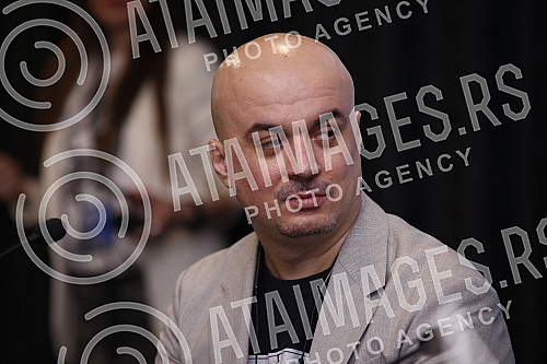 Press conference in the press hall of the Kombank hall of the 