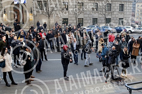 Lawyers' protest in front of the Supreme Court of Cassation.Protest advokata ispred Vrhovnog kasacionog suda.