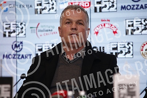 Press conference in the press hall of the Kombank hall of the 