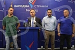 A press conference was held at the People's Party's premises by the party's vice president, Miroslav Aleksic, on the connection between the 