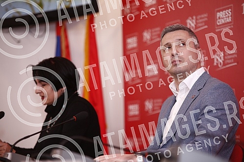 A press conference of the Serbian movement Dveri was held at the Press Center of the Association of Journalists of Serbia with the topic 