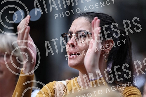 In front of the building where the editorial office of the daily Informer is located, a second protest was held in the organization of Women's Solidarity due to the publication of an interview with serial rapist Igor Milosevic.Ispred zgrade u kojoj