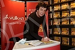 At the Vulkan bookstore in the Usce Shopping Center, Momcilo Bajagic Bajaga signed his book 