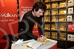 At the Vulkan bookstore in the Usce Shopping Center, Momcilo Bajagic Bajaga signed his book 