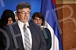 In the House of the National Assembly, a joint media conference of opposition MPs on the occasion of launching a petition for the release of arrested activists from Majdanpek.U  Domu Narodne skupstine zajednicka konferencija za medije opozicionih p