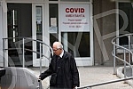 Doctor Predrag Kon leaves the covid clinic within the Stari grad Health Center.Doktor Predrag Kon izlazi iz covid ambulate u sklopu Doma zdravlja Stari grad.