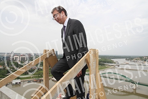 Aleksandar Vucic - Serbian Prime Minister visited works on Belgrade waterfront.Aleksandar Vucic - premijer Srbije obisao radove na Beogradu na vodi. 