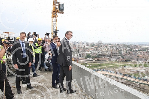 Aleksandar Vucic - Serbian Prime Minister visited works on Belgrade waterfront.Aleksandar Vucic - premijer Srbije obisao radove na Beogradu na vodi. 