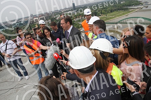 Aleksandar Vucic - Serbian Prime Minister visited works on Belgrade waterfront.Aleksandar Vucic - premijer Srbije obisao radove na Beogradu na vodi. 