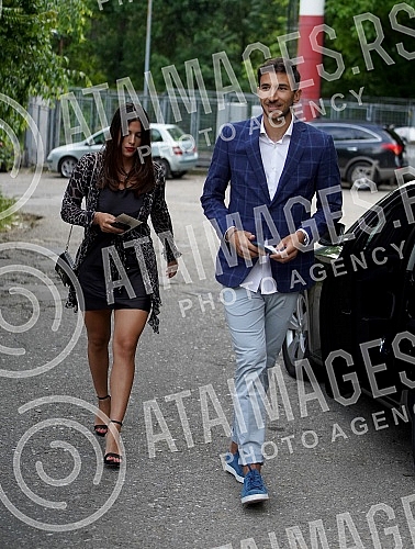 Football player Aleksandar Mitrovic and his longtime girlfriend Kristina Janjic, after the church wedding, organized a celebration in the restaurant Topciderac. Fudbaler Aleksandar Mitrovic i njegova dugogodisnja devojka Kristina Janjic, posle crkv