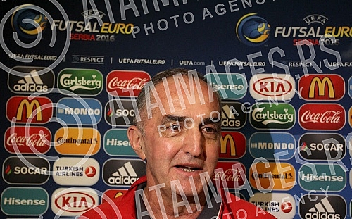 Konferencija za novinare - druzenje sa selektorima ucesnicima polufinala Evropskog prvenstva u futsalu (UEFA futsal Euro 2016, semi-finals).