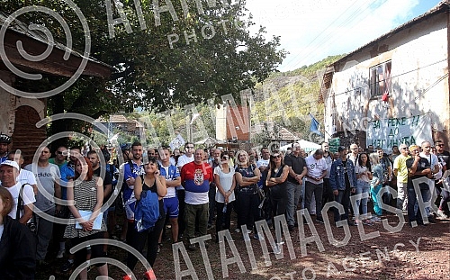 Protest in the village of Topli Do near Pirot against the construction of mini hydropower plants.Protest u selu Topli Do kod Pirota protiv izgradnje mini hidroelektrana.