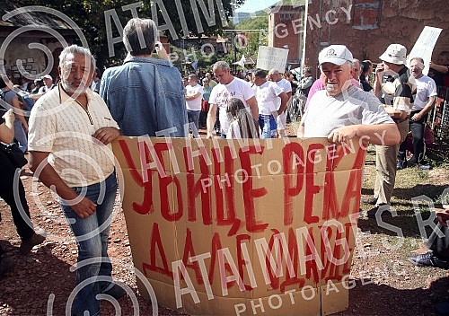 Protest in the village of Topli Do near Pirot against the construction of mini hydropower plants.Protest u selu Topli Do kod Pirota protiv izgradnje mini hidroelektrana.