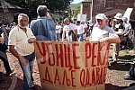 Protest in the village of Topli Do near Pirot against the construction of mini hydropower plants.Protest u selu Topli Do kod Pirota protiv izgradnje mini hidroelektrana.