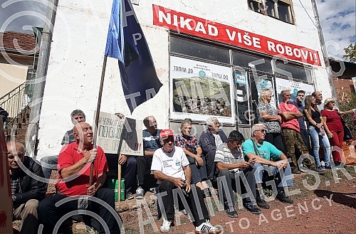 Protest in the village of Topli Do near Pirot against the construction of mini hydropower plants.Protest u selu Topli Do kod Pirota protiv izgradnje mini hidroelektrana.