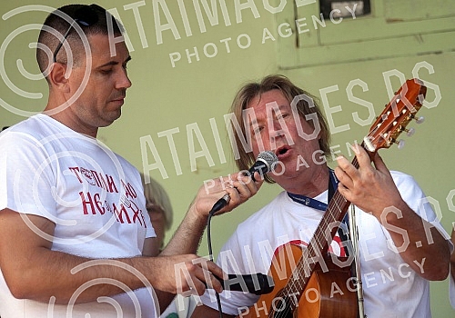 Protest in the village of Topli Do near Pirot against the construction of mini hydropower plants.Protest u selu Topli Do kod Pirota protiv izgradnje mini hidroelektrana.