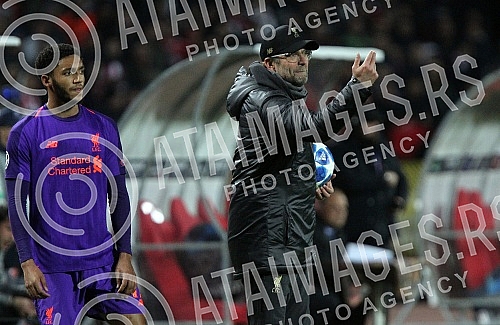 Match of the UEFA Champions League Group C between Red Star Belgrade and Liverpool at Rajko Mitic Stadium.Utakmica 4. kola C grupe Lige sampiona izmedju FK Crvena zvezda i FC Liverpool