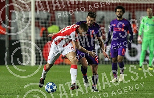 Match of the UEFA Champions League Group C between Red Star Belgrade and Liverpool at Rajko Mitic Stadium.Utakmica 4. kola C grupe Lige sampiona izmedju FK Crvena zvezda i FC Liverpool