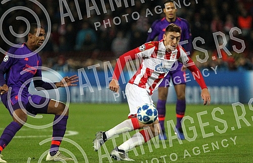 Match of the UEFA Champions League Group C between Red Star Belgrade and Liverpool at Rajko Mitic Stadium.Utakmica 4. kola C grupe Lige sampiona izmedju FK Crvena zvezda i FC Liverpool
