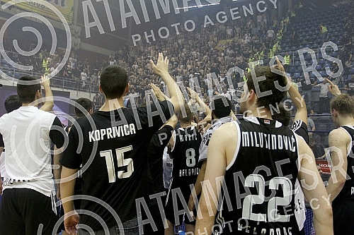 Serbian basketball League (KLS) playoffs final, 3rd game, between KK Crvena Zvezda Telekom and KK Partizan NIS played at Aleksandar Nikolic sports hall. Photo: Antonio Ahel/ATAImages.Treca utakmica finala plej ofa Kosarkaske Lige Srbije (KLS) izmedj