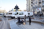 Spring cleaning of the fountain on Nikola Pasic Square.Prolecno sredjivanje fontane na Trgu Nikole Pasica.