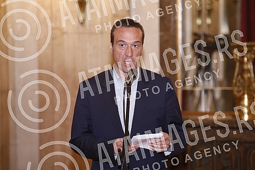 Solemn session of the Belgrade City Assembly at which representatives of the commissions for the City of Belgrade Award - Despot Stefan Lazarevic announced the decisions of the commissions on the winners for 2021 for achievements in nineteen differen