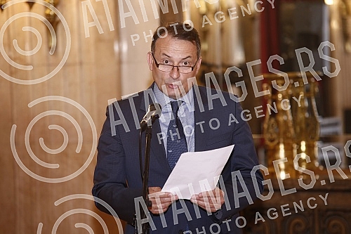Solemn session of the Belgrade City Assembly at which representatives of the commissions for the City of Belgrade Award - Despot Stefan Lazarevic announced the decisions of the commissions on the winners for 2021 for achievements in nineteen differen