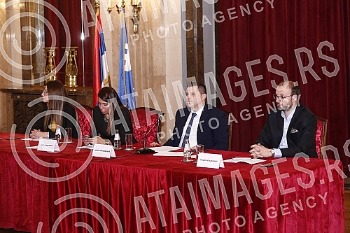 Solemn session of the Belgrade City Assembly at which representatives of the commissions for the City of Belgrade Award - Despot Stefan Lazarevic announced the decisions of the commissions on the winners for 2021 for achievements in nineteen differen