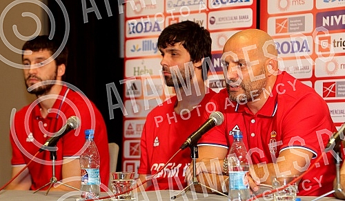 Press conference of Serbian basketball national team.Pres konferencija kosarkaske reprezentacije Srbije.