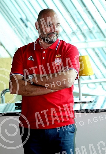 Press conference of Serbian basketball national team.Pres konferencija kosarkaske reprezentacije Srbije.