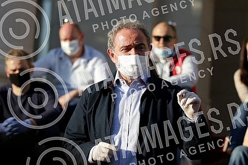  Representatives and leaders of opposition parties that announced the boycott of the election gathered in front of the Serbian Parliament tonight to protest because they believe the state of emergency has violated the Serbian Constitution due to a co