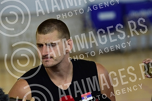 The open part of the training of the men's senior basketball team of Serbia at the FSS Sports Center in Stara Pazova.Otvoreni deo treninga muske seniorske kosarkaske reprezentacije Srbije u Sportskom centru FSS u Staroj Pazovi. 