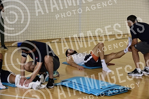 The open part of the training of the men's senior basketball team of Serbia at the FSS Sports Center in Stara Pazova.Otvoreni deo treninga muske seniorske kosarkaske reprezentacije Srbije u Sportskom centru FSS u Staroj Pazovi. 