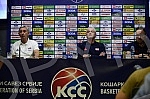 In the press center of SC FSS, a media conference was organized by the head coach of the Serbian national team, Svetislav Pesic, and the president of the Basketball Federation of Serbia, Predrag Danilovic.U press centru SC FSS organizovana je konfe