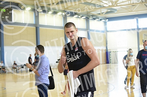 The open part of the training of the men's senior basketball team of Serbia at the FSS Sports Center in Stara Pazova.Otvoreni deo treninga muske seniorske kosarkaske reprezentacije Srbije u Sportskom centru FSS u Staroj Pazovi. 