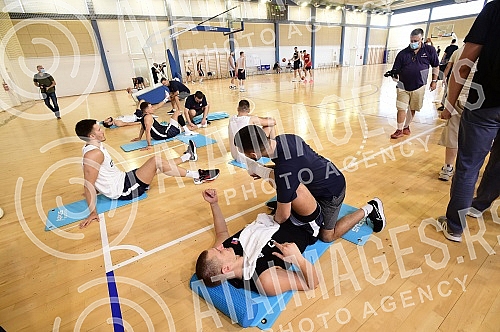 The open part of the training of the men's senior basketball team of Serbia at the FSS Sports Center in Stara Pazova.Otvoreni deo treninga muske seniorske kosarkaske reprezentacije Srbije u Sportskom centru FSS u Staroj Pazovi. 