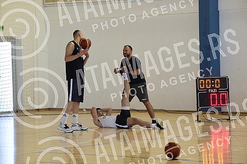 The open part of the training of the men's senior basketball team of Serbia at the FSS Sports Center in Stara Pazova.Otvoreni deo treninga muske seniorske kosarkaske reprezentacije Srbije u Sportskom centru FSS u Staroj Pazovi. 
