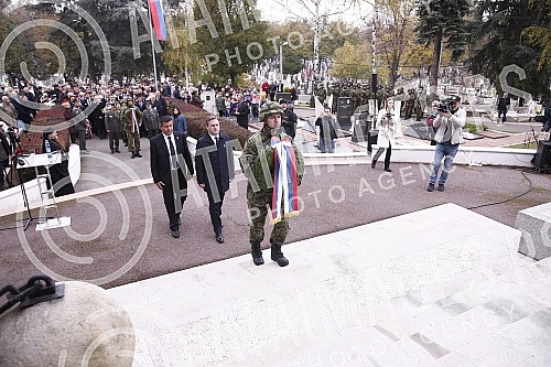 At the Memorial Ossuary of the Defenders of Belgrade in the First World War at the New Cemetery, Armistice Day in the First World War was marked.Kod Spomen-kosturnice branilaca Beograda u Prvom svetskom ratu na Novom groblju, obelezen je Dan primir